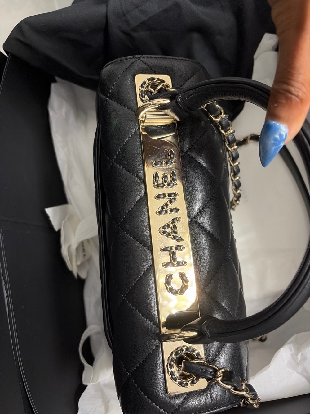 CHANEL Black Quilted Leather Small Flap Bag